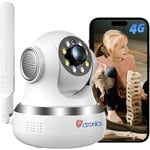 3G/4G lte Caméra ip Surveillance Intérieur avec Carte sim 360° ptz sans Fil Vision Nocturne Couleur Détection Humaine/Mouvement Suivi Automatique