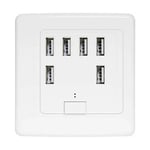 Jalleria - prise murale universelle usb, 6 ports intégrés, panneau de charge 220V 4A, charge rapide