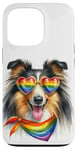 Coque pour iPhone 13 Pro Rainbow Pride Border Collie Chien LGBT Chiot LGBTQ Love Pride