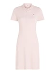 1985 Slim Pique Polo Dress Ss Kort Klänning Pink Tommy Hilfiger