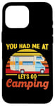 iPhone 16 Pro Max Let's Go Camping Motorhome Campervan Girl Retro Vintage Case