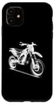 Coque pour iPhone 11 Dirt Bike 3D Wireframe – Vintage Moto Lover