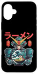 Coque pour iPhone 16 Plus Ramen japonais Mecha Robot Géant La Grande Vague Anime