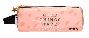 Erik - Trousse Glitter "Les bonnes choses prennent du temps" - 20x5x5cm