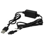 vhbw Câble USB de chargement compatible avec Sony HDR- CX290, CX300, CX350, CX380, CX350E, CX350V, CX370, CX370V caméra, caméscope, noir