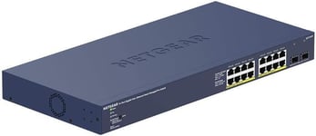 NETGEAR 18-Port PoE Gigabit Ethernet Smart Switch Managed 16x PoE+ 180W x1G SFP