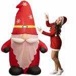 Uppblåsbar tomte med LED-bakgrundsbelysning - 190 cm