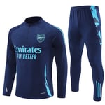 2425 Ny Halv-Dragkedräkt Fotbollsträningsplagg Höst Vinter Set För Vuxna Och Barn Arsenal/Royal Blå Arsenal/Royal Blå Arsenal/Royal Blue S