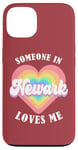 Coque pour iPhone 13 Quelqu'un à Newark m'aime City Heart