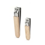 Nail Clippers Set Wooden Beechwood Hand & Foot Mens Gift Idea - Kikkerland