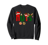 Chest Nuts Matching Couples Chestnuts Funny Christmas man Sweatshirt