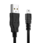 Câble USB 2.0 transfert données pour appareil Pentax K-X,Q,K-01,K10D,K-M,K100D,K-50,MX-1 cable charge et data 1.5m PVC noir,cordon caméra