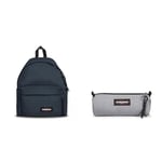 EASTPAK PADDED PAK'R Sac à Dos, 27 L - Triple Denim (Bleu) & BENCHMARK Single Trousse, 27 L - Sunday Grey (Gris)