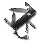 Victorinox, Spartan Onyx Black, Swiss Army Pocket Knife, Medium, Multi Tool, Camping, 13 Functions, Blade, Corkscrew, Can opener