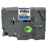 vhbw 1x Ruban compatible avec Brother PT P900W, P950NW, P950W, P900, P900NW imprimante d'étiquettes 12mm Noir sur Bleu, extraforte