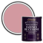 Rust-Oleum Peinture Rose Résistante à l'eau pour Faïence de Cuisine, Finition Mate - Rose Antique 750ml