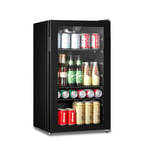 COMFEE' RCZ99BG2(E) Under Counter Beer & Drinks Fridge-93L Capacity,Holds up to 115 Cans, Premium Temperature Performance (2℃ to 15℃), Full Length Low-E Glass, Removable Shelves, LED Light, Low Noise