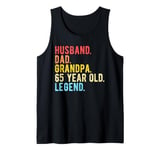 Husband Dad Grandpa 65 Year Old Man 65th Birthday Tank Top