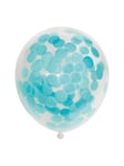 Globos Confetti Balloons Paper Confetti Baby Blue 30cm 6pcs