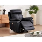 Vente-unique Fauteuil relax électrique en cuir ISIRIS - Noir