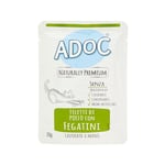 Adoc - Nourriture Humaine pour Chats Adultes avec de véritables Filets de Poulet Naturel avec des fées – 20 sachets de 70 g