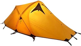 Nologo CKQ-KQ Tente de camping ultra légère pour 1-2 personnes Tente de camping d'extérieur imperméable Fournitures pour sports de randonnée Voyage Rainfly, jaune