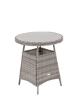 John Lewis Rye Woven Round Garden Bistro Table, 70cm, Grey