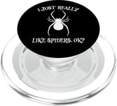 Spider Design araignée avec inscription en allemand Arachnid Terrarium araignée PopSockets PopGrip pour MagSafe