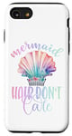 iPhone SE (2020) / 7 / 8 Black Mermaid Hair Dont Care,Rainbow Mermaid Hair Don't Care Case