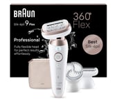 Braun Silk-épil 9 Flex 9 3D SE9-060 Wet & Dry Epilator - Rose Titan, Pink,White