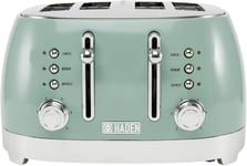 Haden Bristol Green 4 Slice Toaster - Extra Wide Slots, Dual Browning...