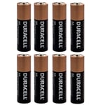 Shrink Pack Of 8X Duracell AA Alkaline Batteries LR6 MX1500 MN1500