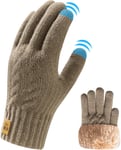 Gants Hiver Homme Femmes Gant Chauffant en Laine Polaire Gant Tactile Chaud pour Smartphone Ski Running.[G199]