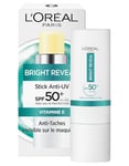 L'Oréal Paris - Stick Anti-UV et Anti-Taches - Très Haute Protection SPF50+ - Enrichi en Vitamine E - Format Stick à Emporter Partout - Bright Reveal - 9 ml