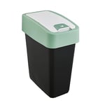 keeeper Premium Rubbish Bin With Flip Lid, Soft Touch, 10 Litre, Magne, Nordic Green