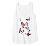 Womens England Flag Butterfly British Isles English Flag UK Tank Top