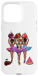 Coque pour iPhone 15 Pro Max Ballerine afro-américaine ballet 008- fille noire cheveux afro