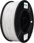 ABS+ Filament 1.75mm, Imprimante 3D Filament ABS Plus, Précision Dimensionnelle +/- 0.05mm, 2.5KG Bobine Filament d'impression 3D pour Imprimante 3D, Blanc Froid