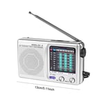 Radio FM stéréo portable SW/AM,haut-parleur radio numérique,écran LCD,sur batterie,antenne télescopique pour radio d'urgence intérieure - Type KK9 Silver