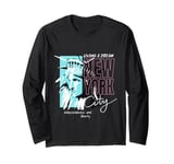 Cool New York City NYC Statue of Liberty USA Flag Design Long Sleeve T-Shirt