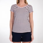 Marine Classics T-shirt Lily Classic Striped Tee Light Pink / Navy, dam, Medium