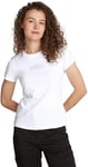 Calvin Klein Jeans T-Shirt Manches Courtes Femme Slim Col Ras-du-Cou, Blanc (Bright White), S