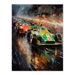 F1 Motorsport Grid Start Moody Artwork Man Cave Painting Unframed Wall Art Print Poster Home Decor Premium