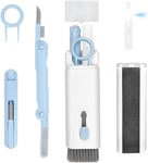 Kit de Nettoyage électronique 7 en 1,Kit de Nettoyage de Clavier avec Brosse,Stylo de Nettoyage pour Airpods Pro,pour Téléphone,Laptop,Ordinateur,Casque,Ecouteur,Caméra(Bleu