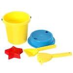 BLUE SKY - Set de Plage - Jeu de Plage - 045121 - Multicolore - 5 Pièces - Plastique - Jouet Enfant - Jeu de Plein Air - Sable - 17 cm - À Partir de 10 Mois