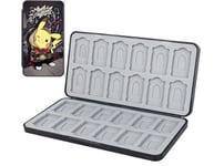 Étui pour Jeux Switch, Pikachu Boîte de Rangement pour Jeux Nintendo Switch,Boîtier Housse de Protection Portable avec 24 Support des NS Jeux Cartes Organisateur Conteneur