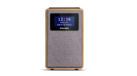 Philips TAR5005/10 Radio portable Horloge Numérique Gris, Bois