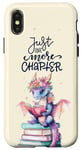 Coque pour iPhone X/XS Book Lover Bookish Just One More Chapter Dragon