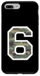 Coque pour iPhone 7 Plus/8 Plus Numéro d'uniforme en jersey #6 Six, camouflage camouflage