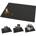 Keyoung - Grand Tapis (165 ×91 cm) pour barbecues à Charbon, poêles, Fumeurs et Grils à gaz. Protéger Les terrasses et Les Patios, résistant au feu,